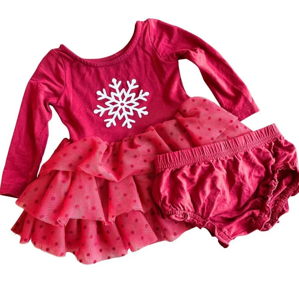 Play by‎ Little Sleepies Bamboo Baby Girl Christmas Tutu Dress w/ Bloomers